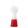 Vela Puño Chango 12 cm - Blanco - Rojo | Tienda Esotérica Changó