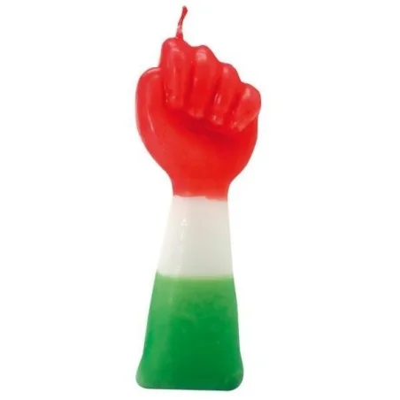 Vela Puño San Jorge 12 cm - Rojo - Blanco - Verde | Tienda Esotérica Changó