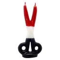 Vela Tijera San Cipriano 16 cm - Rojo - Blanco - Negro | Tienda Esotérica Changó