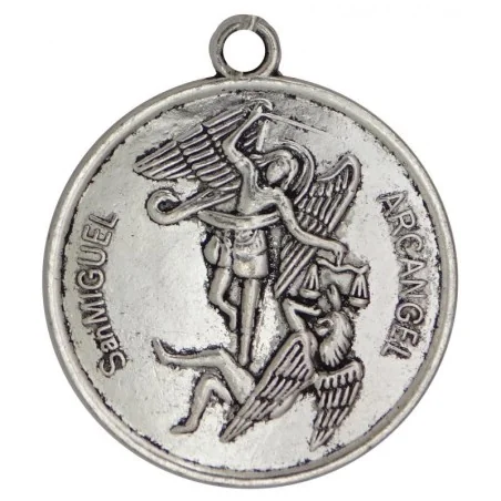 Amuleto Arcangel Miguel con Tetragramaton - con Oracion 3.5 cm