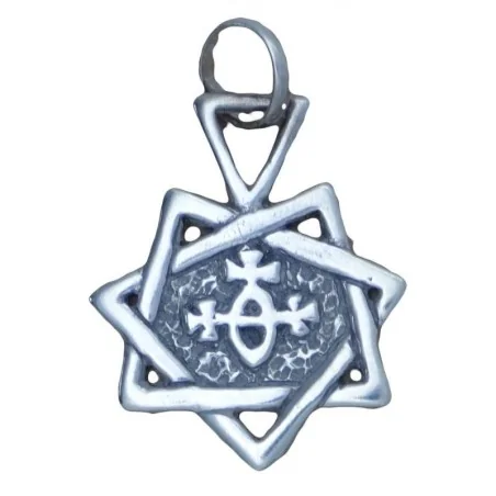 Amuleto Plata Estrella 7 Puntas 2.6 x 2 cm | Tienda Esotérica Changó