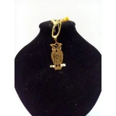 Amuleto Buho Calado Tumbaga Dorado 3 cm | Tienda Esotérica Changó