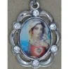 Medalla Sagrado Corazon Maria con Brillo y Cadena 2.5 x 2 cm aprox | Tienda Esotérica Changó