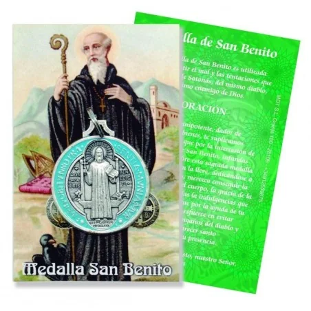 Medalla San Benito a Color 4 cm