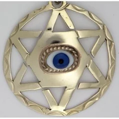 Amuleto Ojo Turco Peltre Circulo Estrella 4.5 cm | Tienda Esotérica Changó