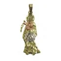 Amuleto Santa Muerte Tumbaga Plana 3 Metales 4.5 cm | Tienda Esotérica Changó