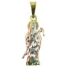 Amuleto Santa Muerte Tumbaga Plana 3 Metales 5 cm | Tienda Esotérica Changó