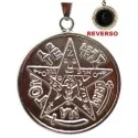 Amuleto Tetragramaton con Obsidiana Zodiacal 2.5 cm (Talisman Proteccion) | Tienda Esotérica Changó