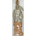 Amuleto Santa Muerte Tumbaga Plana 3 Metales 6 cm | Tienda Esotérica Changó