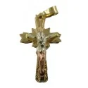 Amuleto Cristo en Cruz Tumbaga 3 Metales 4.5 cm | Tienda Esotérica Changó