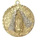 Amuleto Guadalupe con CalendarioTumbaga 2 Metales 3.5 cm | Tienda Esotérica Changó