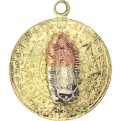 Amuleto Guadalupe Aureola Tumbaga 3 Metales 4 cm | Tienda Esotérica Changó