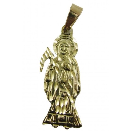 Amuleto Santa Muerte Tumbaga Dorada 3 cm