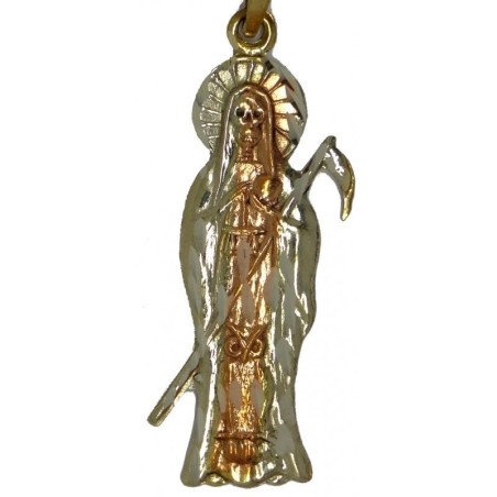 Amuleto Santa Muerte Tumbaga 3 Metales 4.5 cm - Guadaña Derecha