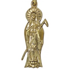 Amuleto Santa Muerte Tumbaga Dorada 4.5 cm | Tienda Esotérica Changó