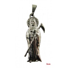 Amuleto Santa Muerte Tumbaga Plateada 3 cm | Tienda Esotérica Changó