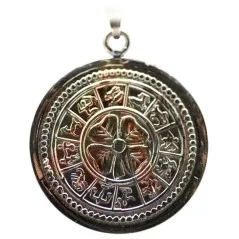 Amuleto Trebol Vencedor y Signos Astrologicos con Tetragramaton 3.5 cm (Talisman: Buena Suerte-Dinero-Amor-Salud) | Tienda Esotérica Changó