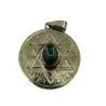 Amuleto Estrella 6 Puntas Atrae y Repele Piedra Verde c/ Tetragramaton 3.5 cm | Tienda Esotérica Changó