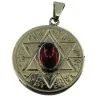 Amuleto Estrella 6 Puntas Atrae y Repele Piedra Roja c/ Tetragramaton 3.5 cm | Tienda Esotérica Changó