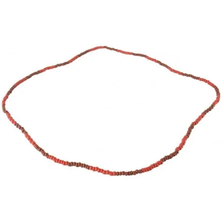 Collar Oya (9 x 9 Marron -Rojo. ) (1 V) (110 cm) | Tienda Esotérica Changó