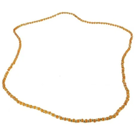 Collar Orisha (1 x 1 Naranja -Crital. ) (1 V) (110 cm) | Tienda Esotérica Changó