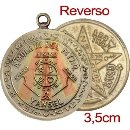 Amuleto Yansel con Tetragramaton 3.5 cm (Talisman: Buena Suerte-Dinero-Amor-Salud) | Tienda Esotérica Changó