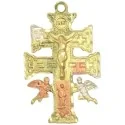 Amuleto Cruz de Caravaca c/ Cristo Tumbaga 3 Metales 4.5 cm | Tienda Esotérica Changó