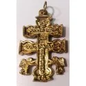 Amuleto Cruz de Caravaca c/ Cristo Dorada 4 cm | Tienda Esotérica Changó