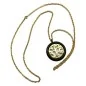 Collar Amuleto Arbol de la vida 3.5 cm (Acero Dorado contorno Negro)