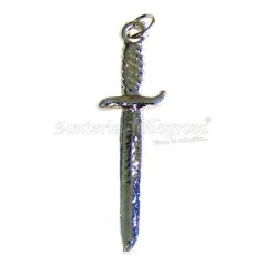 Amuleto Espada Santa Barbara / Chango Plateada - Niquelada 4 cm (Para Colgar) | Tienda Esotérica Changó