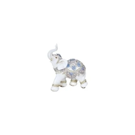 Elefante Resina Blanco y Colores 13 x 11 x 4.5 cm. | Tienda Esotérica Changó