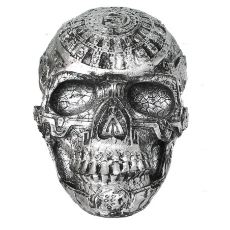 Calavera Azteca 1 plateado 19 x 16 cm (resina) | Tienda Esotérica Changó