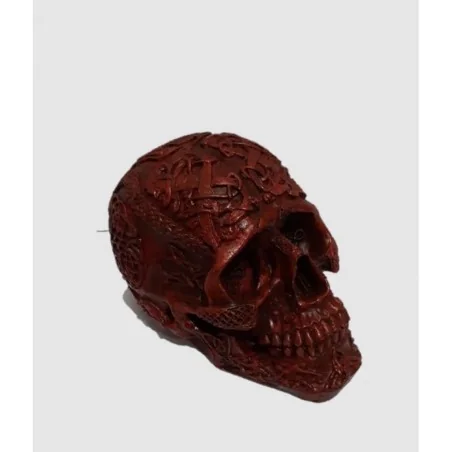 Calavera Roja 11 x 11 x 17 cm (Resina) | Tienda Esotérica Changó