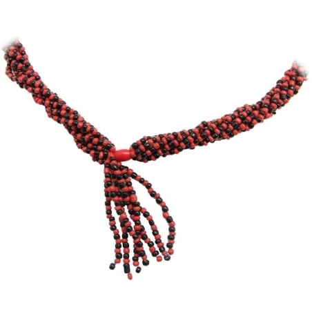 Collar Mazo Eleggua (Simple) (Rojo-Negro) (140 a 160 cm) | Tienda Esotérica Changó