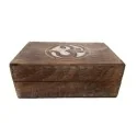 Caja Tarot Madera Grabado Ohm 16 x 10 x 6 cm | Tienda Esotérica Changó