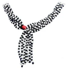 Collar Mazo Eleggua Eshu Afra (Simple) (Blanco-Negro) (140 a 160 cm) | Tienda Esotérica Changó
