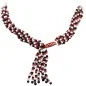 Collar Mazo Eleggua Eshu Bi (Simple) (Blanco-Negro-Rojo) (140 a 160 cm)