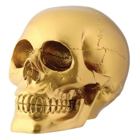 Craneo Calavera Dorado 14 x 11 cm | Tienda Esotérica Changó