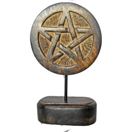 Adorno Simbolo Pentagrama Madera 20 x 15.5 cm | Tienda Esotérica Changó