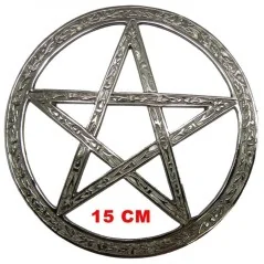 Adorno Simbolo Pentagrama Niquel 15 cm | Tienda Esotérica Changó