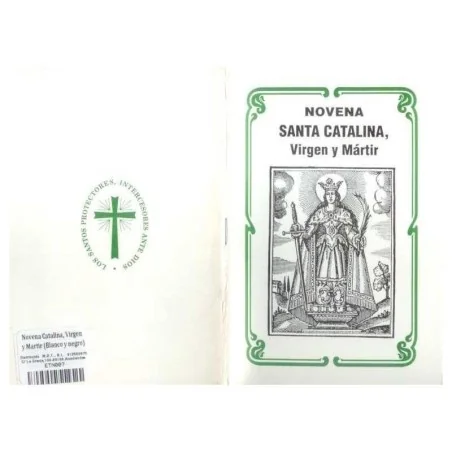 Novena Catalina, Virgen y Martir (Blanco y negro) | Tienda Esotérica Changó