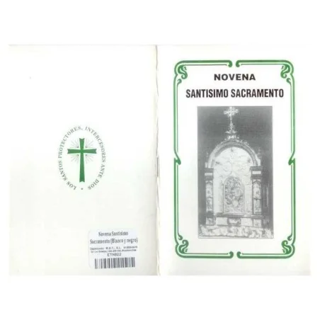 Novena Santisimo Sacramento (Blanco y negro) | Tienda Esotérica Changó