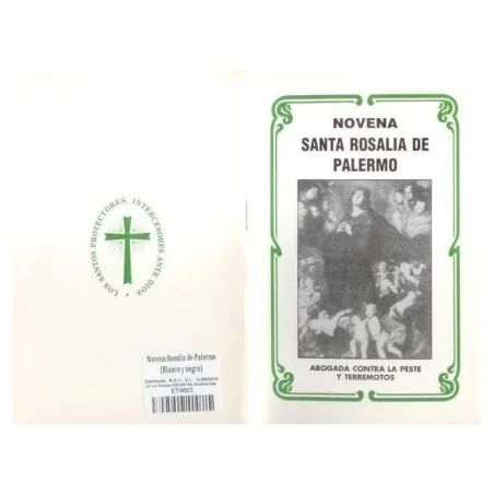 Novena Rosalia de Palermo (Blanco y negro) | Tienda Esotérica Changó