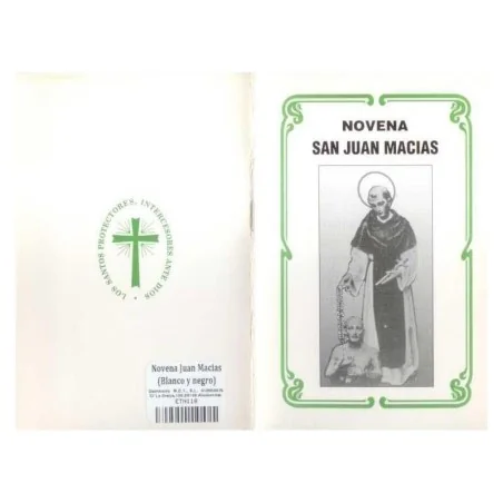 Novena Juan Macias (Blanco y negro) | Tienda Esotérica Changó