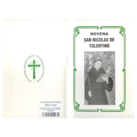 Novena Nicolas de Tolentino (Blanco y negro) | Tienda Esotérica Changó