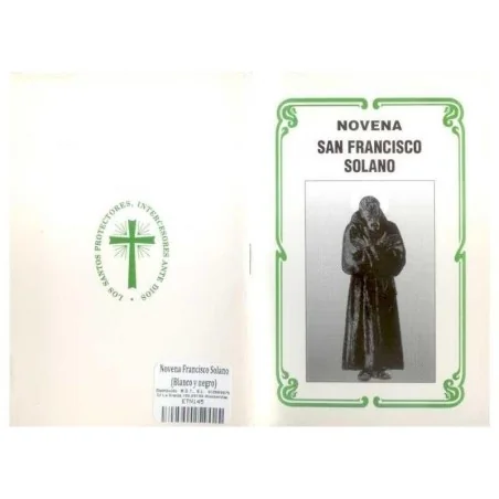 Novena Francisco Solano (Blanco y negro) | Tienda Esotérica Changó