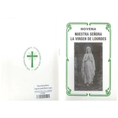 Novena Nuestra Señora Virgen de Lourdes (Blanco y negro) | Tienda Esotérica Changó