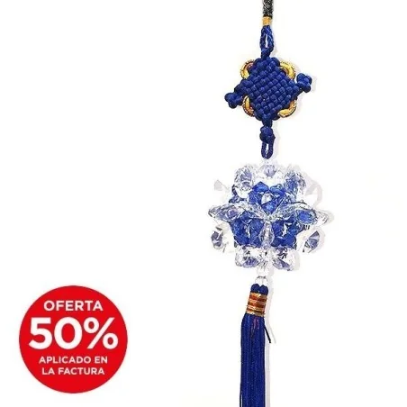 Flor Feng Shui Azul 6 cm (Para Colgar)