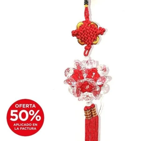 Flor Feng Shui Roja 6 cm (Para Colgar)