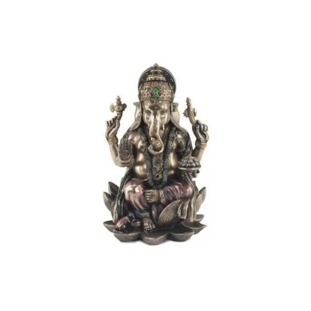 Ganesha Resina 18 x 11 cm aprox. (Dorado Viejo a Color) | Tienda Esotérica Changó